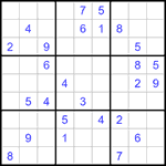 Судоку 9х9 #1158 трудный