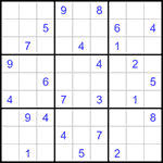 Судоку 9х9 #1159 трудный