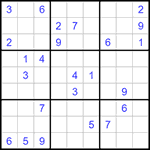 Судоку 9х9 #1166 трудный