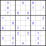 Судоку 9х9 #1167 трудный