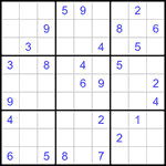 Судоку 9х9 #1168 трудный