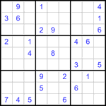 Судоку 9х9 #1169 трудный