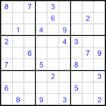 Судоку 9х9 #1170 трудный