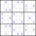 Судоку 9х9 #1127 очень трудный