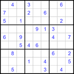 Судоку 9х9 #1133 очень трудный