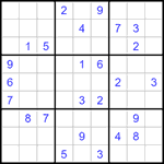 Судоку 9х9 #1134 очень трудный