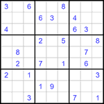 Судоку 9х9 #1140 очень трудный