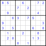 Судоку 9х9 #1142 очень трудный