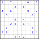 Судоку 9х9 #1143 очень трудный