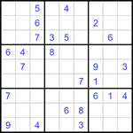 Судоку 9х9 #1144 очень трудный