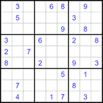 Судоку 9х9 #1146 очень трудный