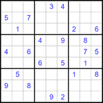 Судоку 9х9 #1147 очень трудный