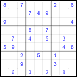 Судоку 9х9 #1149 очень трудный