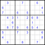 Судоку 9х9 #1153 очень трудный