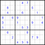 Судоку 9х9 #1161 очень трудный