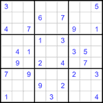 Судоку 9х9 #1163 очень трудный