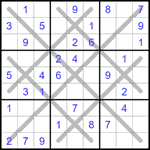 Судоку-снежинка 9х9 #3 легкий Судоку-снежинка 9х9 #3 легкий