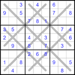 Судоку-снежинка 9х9 #4 легкий Судоку-снежинка 9х9 #4 легкий