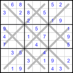 Судоку-снежинка 9х9 #5 легкий Судоку-снежинка 9х9 #5 легкий
