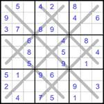 Судоку-снежинка 9х9 #6 легкий Судоку-снежинка 9х9 #6 легкий