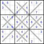 Судоку-снежинка 9х9 #7 легкий Судоку-снежинка 9х9 #7 легкий