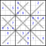 Судоку-снежинка 9х9 #2 средний Судоку-снежинка 9х9 #2 средний