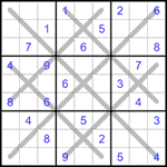 Судоку-снежинка 9х9 #4 средний Судоку-снежинка 9х9 #4 средний