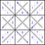 Судоку-снежинка 9х9 #6 средний Судоку-снежинка 9х9 #6 средний