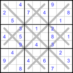 Судоку-снежинка 9х9 #8 средний Судоку-снежинка 9х9 #8 средний