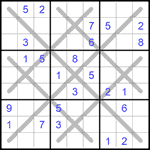 Судоку-снежинка 9х9 #1 трудный Судоку-снежинка 9х9 #1 трудный