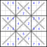 Судоку-снежинка 9х9 #8 трудный Судоку-снежинка 9х9 #8 трудный