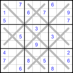 Судоку-снежинка 9х9 #13 очень трудный