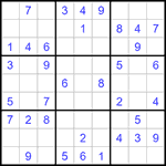 Судоку 9х9 #1220 легкий