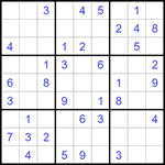 Судоку 9х9 #1230 легкий