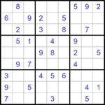 Судоку 9х9 #1232 легкий