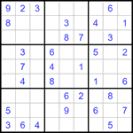 Судоку 9х9 #1234 легкий