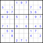 Судоку 9х9 #1240 легкий