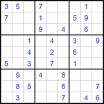 Судоку 9х9 #1241 легкий