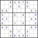 Судоку 9х9 #1259 легкий
