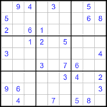 Судоку 9х9 #1171 средний