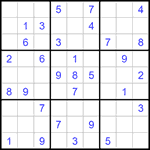 Судоку 9х9 #1180 средний