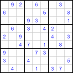 Судоку 9х9 #1185 средний