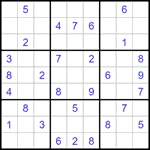 Судоку 9х9 #1189 средний