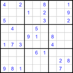 Судоку 9х9 #1197 средний