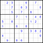 Судоку 9х9 #1203 средний