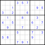Судоку 9х9 #1207 средний