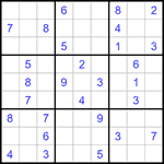 Судоку 9х9 #1208 средний