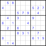 Судоку 9х9 #1211 средний