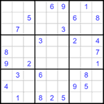 Судоку 9х9 #1212 средний