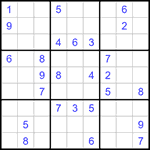 Судоку 9х9 #1216 средний